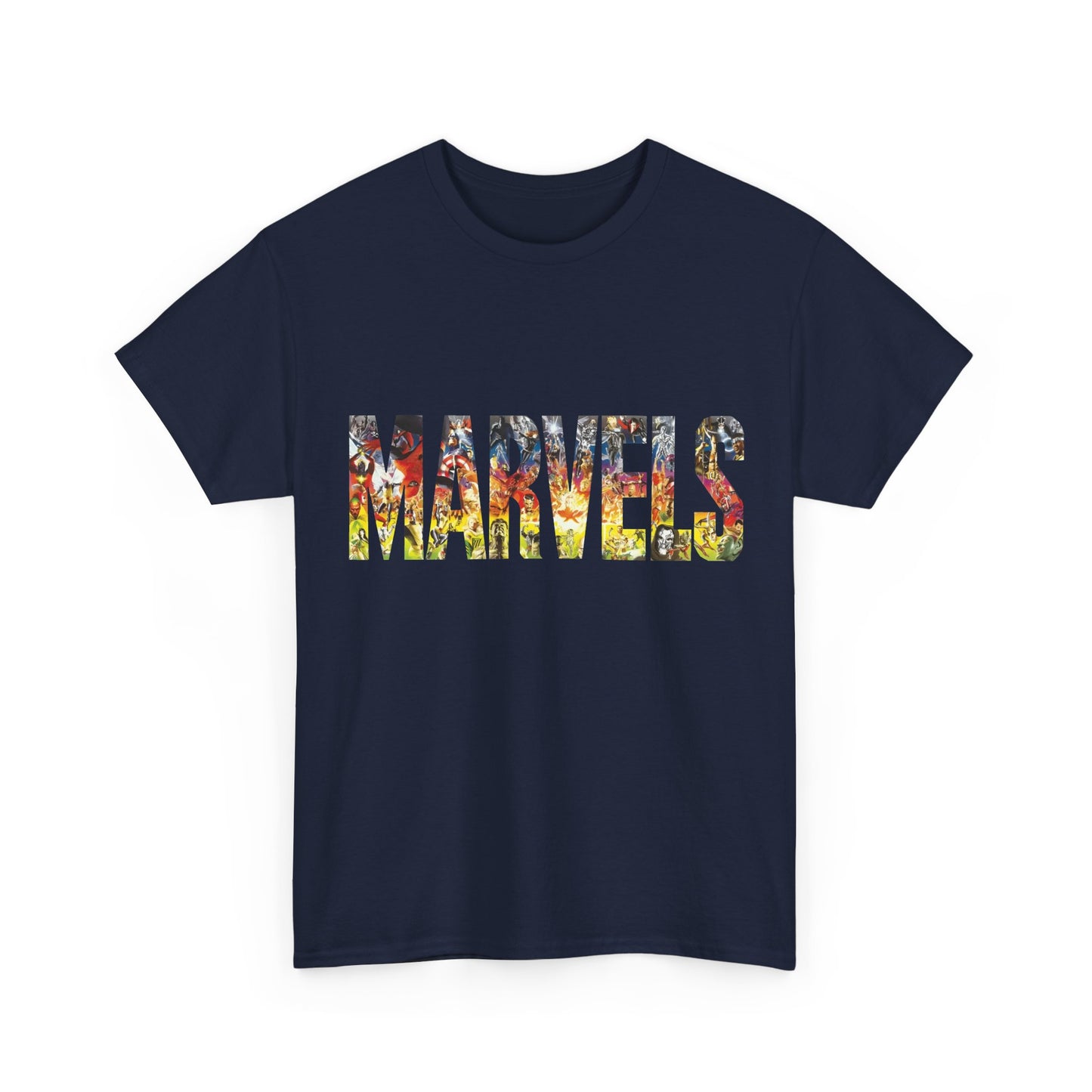 Marvels T-Shirt - Alex Ross Art from the popular Kurt Busiek Story - Spider-Man, Fantastic Four, X-Men, Hulk, Captain America, Thor, Iron Man - Marvel Comics