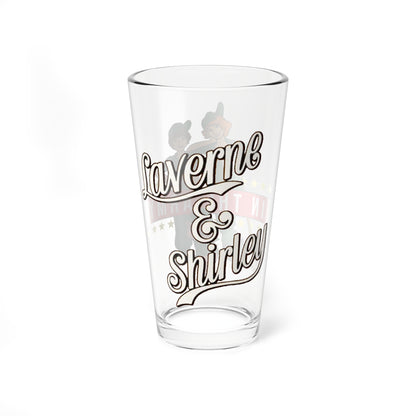 Laverne & Shirley Pint Glass, 16oz - Saturday Morning Cartoon - Sgt. Squeally - Based on the Popular 1970s Sit-Com