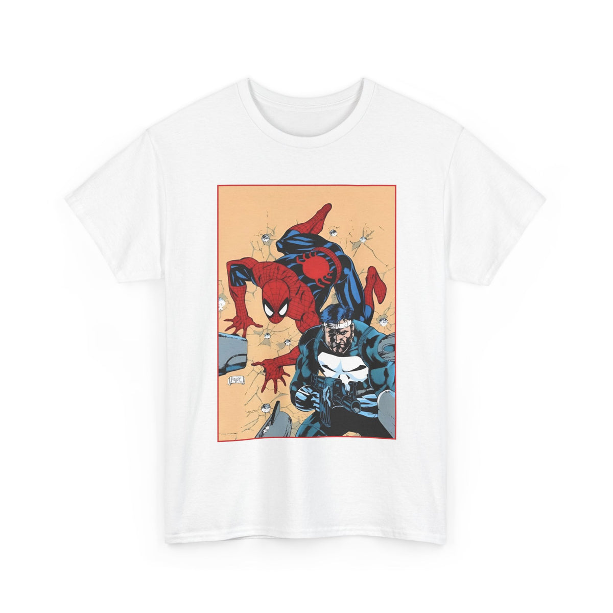 Spider-Man & Punisher T-Shirt - Jim Lee Art - Marvel Comics