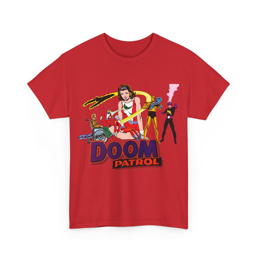 Doom Patrol T-Shirt - John Byrne Art - DC Comics Who's Who Art - Beast Boy, Robotman, Mento, Elasti-Girl, Negative Man, The Chief