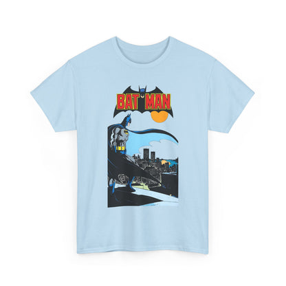 Batman T-Shirt - Jim Aparo Art - Dark Knight Looking Over Gotham City - Bronze Age Art - DC Comics