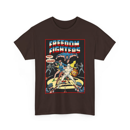 Freedom Fighters T-Shirt - 70s Series - Uncle Sam, The Ray, Phantom Lady, Doll Man, Black Condor, Human Bomb - DC Comics