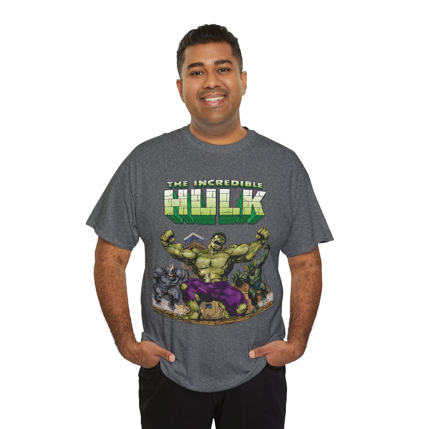 Incredible Hulk T-Shirt - Classic John Byrne Art - Rhino, Abomination - Marvel Comics - Bruce Banner