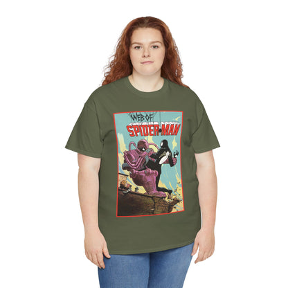 Web of Spider-Man T-Shirt - Charles Vess Art - Peter Parker, Black Symbiote Suit - Webslinger