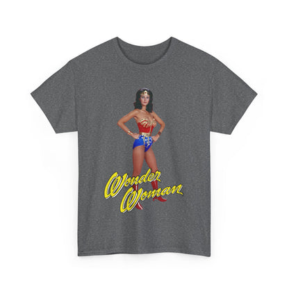 Wonder Woman T-Shirt - Lynda Carter - Popular 1970s CBS TV Show - DC Comics Character - Diana Prince, Paradise Island