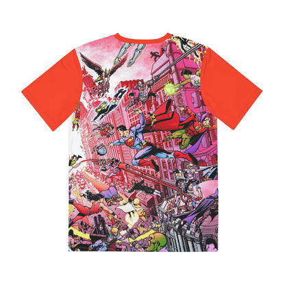 Crisis on Infinite Earths/DC Legends All Over Print Tee (Polyester) - George Perez Art - DC Comics (IMPROVED PLACEMENT AND PRINTING TECHNIQUES)