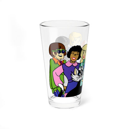 Josie & the Pussycats Pint Glass, 16oz - Archie Comics Cartoon - Valerie, Melody, Alexander, Alexandra, Sebastian