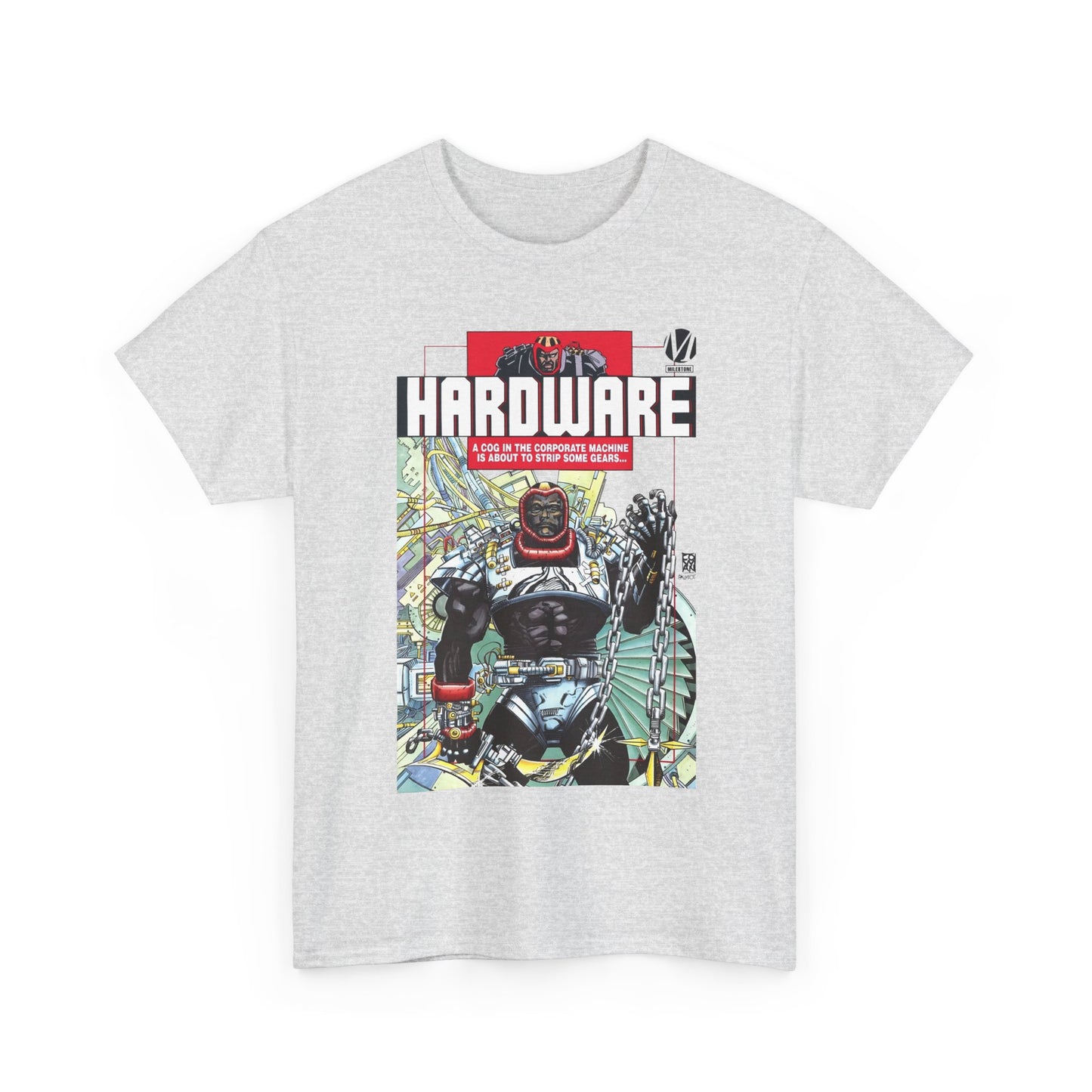 Hardware T-Shirt - Denys Cowan Art - Curtis Metcalf Vs Edwin Alva - Milestone Media - DC Comics