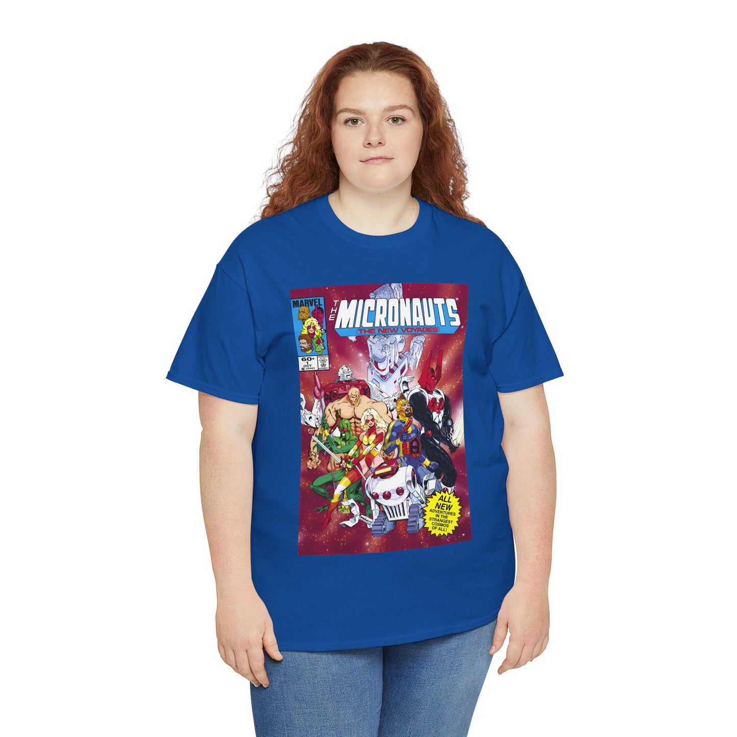 Micronauts: The New Voyages T-Shirt - Commander Arcturus Rann, Biotron, Marionette, Bug - Marvel Comics Series