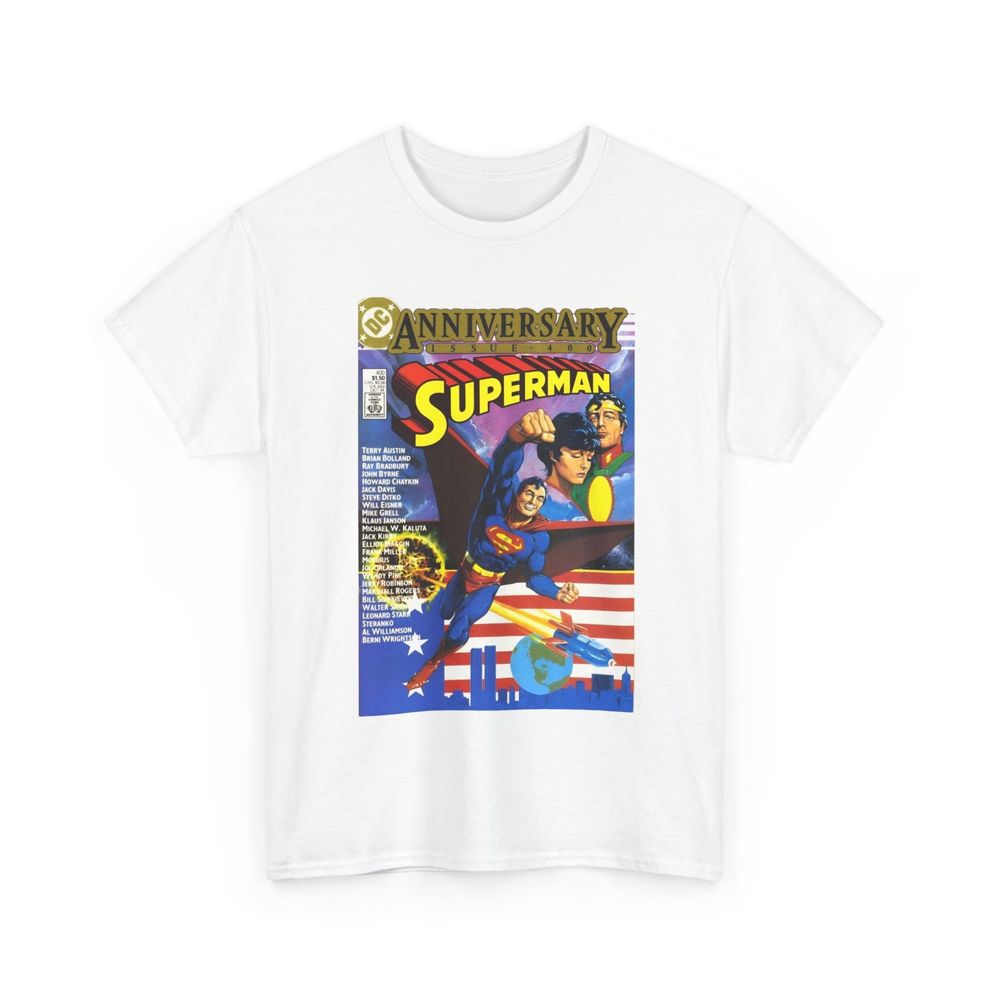 Superman #400 T-Shirt - Howard Chaykin & Frank Miller Art - Jor-El, Lara, Krypton - DC Comics