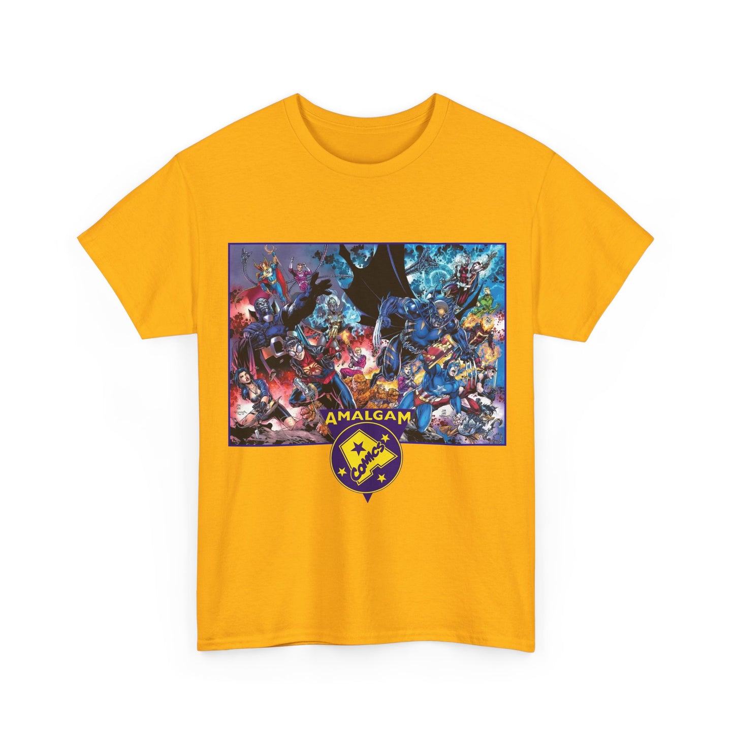 Amalgam T-Shirt - DC Vs Marvel Comics - 1990s - Jim Lee Art - Dark Claw, Amazon, Super Soldier, Spiderboy, Speed Demon