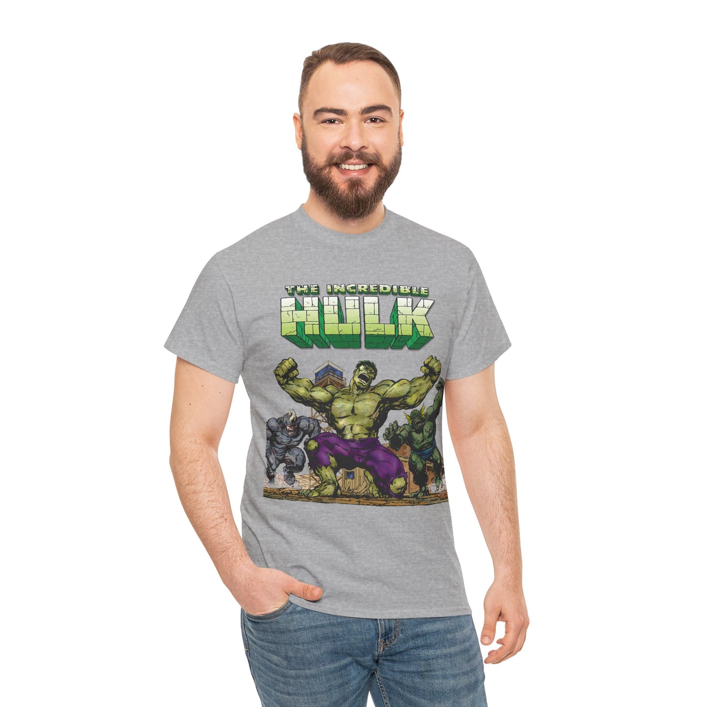 Incredible Hulk T-Shirt - Classic John Byrne Art - Rhino, Abomination - Marvel Comics - Bruce Banner