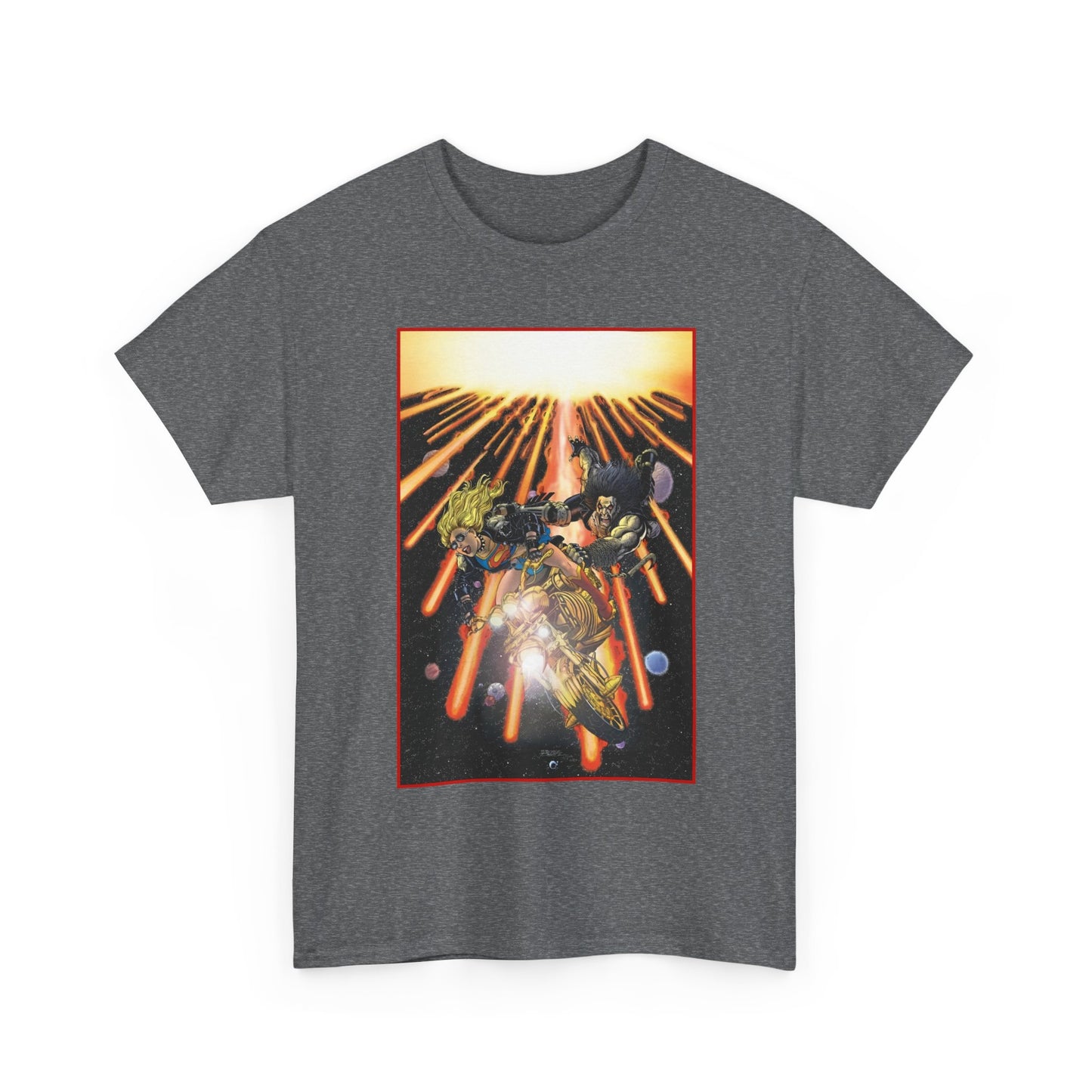 Supergirl & Lobo T-Shirt - George Perez Art - Brave and the Bold #4 Cover Art - 2026 Movie with Milly Alcock and Jason Momoa - DC Comics
