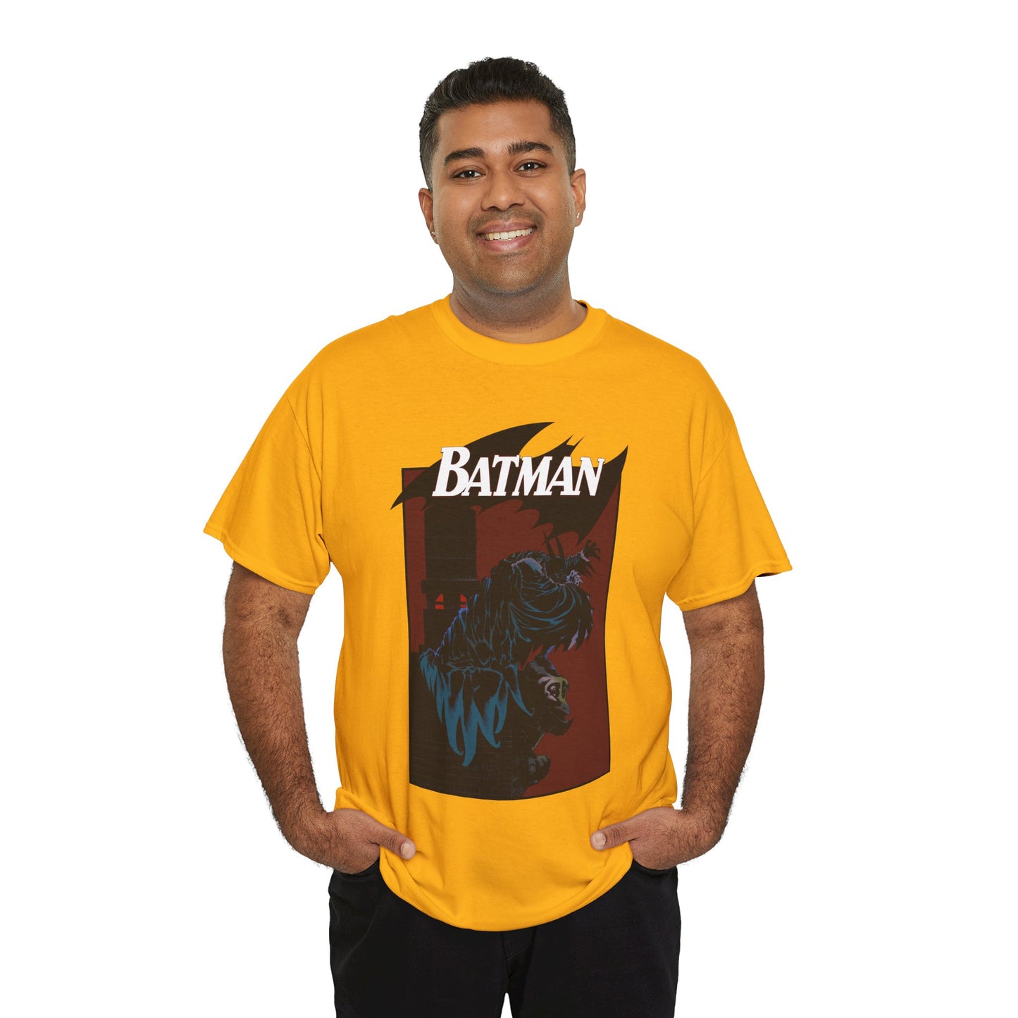 Batman T-Shirt - Kelley Jones Art - 1990s Dark Knight Detective Artwork - Perched on a Gargoyle - DC Comics