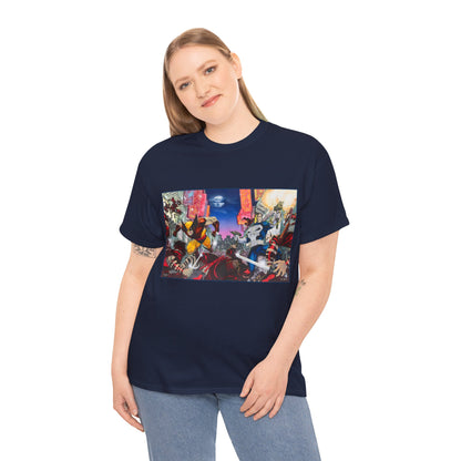 Wolverine & Punisher T-Shirt - Jim Lee Art - Vs The Hand - Marvel Comics