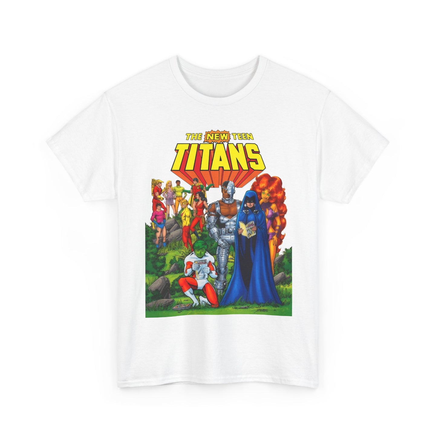 New Teen Titans T-Shirt - George Perez Art - Rare Promo Art - Titans Old & New - DC Comics