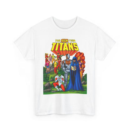 New Teen Titans T-Shirt - George Perez Art - Rare Promo Art - Titans Old & New - DC Comics
