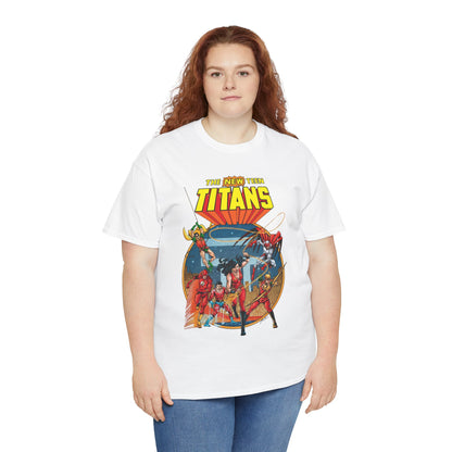 New Teen Titans T-Shirt - George Perez Art - Wonder Girl, Flash, Robin, Speedy, Aqualad, Hawk - DC Comics
