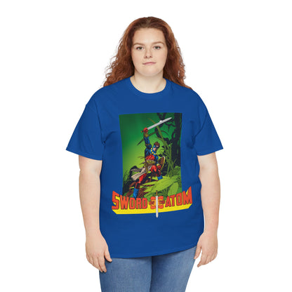 Sword of the Atom T-Shirt - Gil Kane Art - Ray Palmer in Morlaidh - Popular DC Comic Story from the 1980s