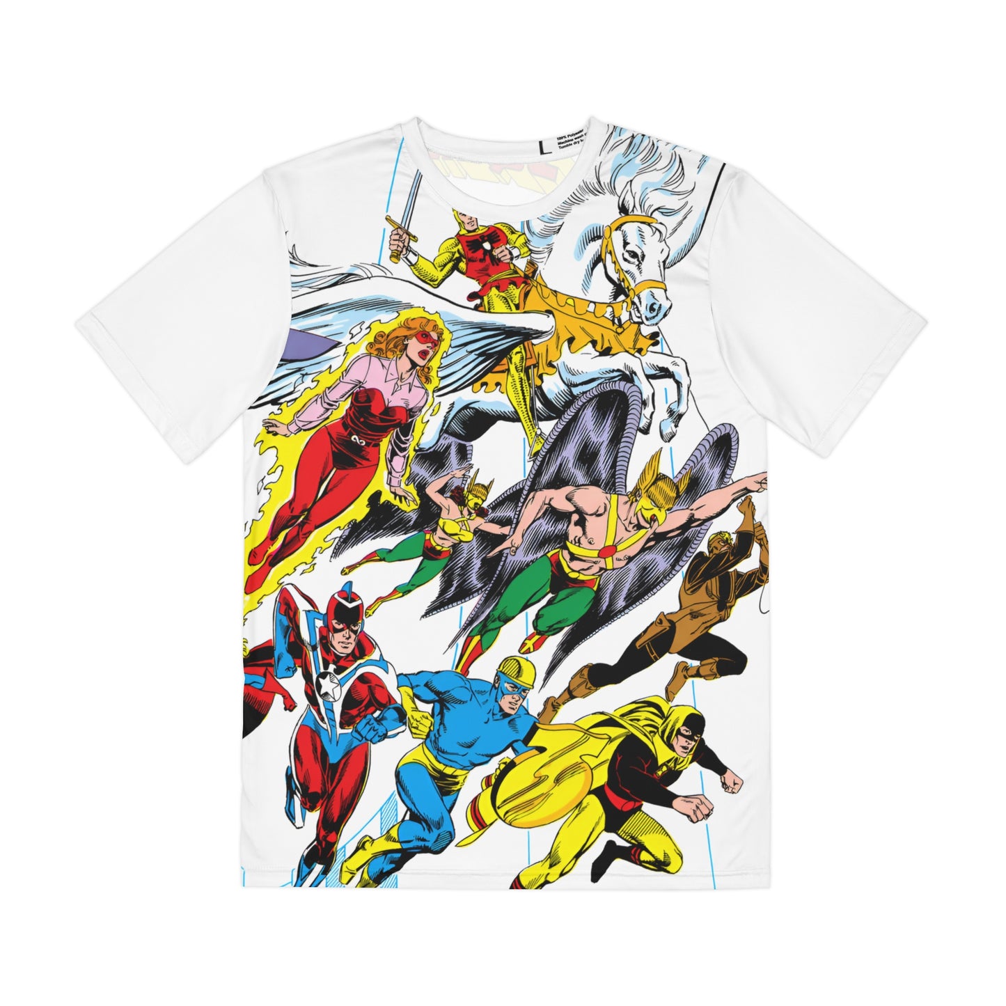 All-Star Squadron All Over Print Tee (Polyester) - Jerry Ordway Art - DC Comics