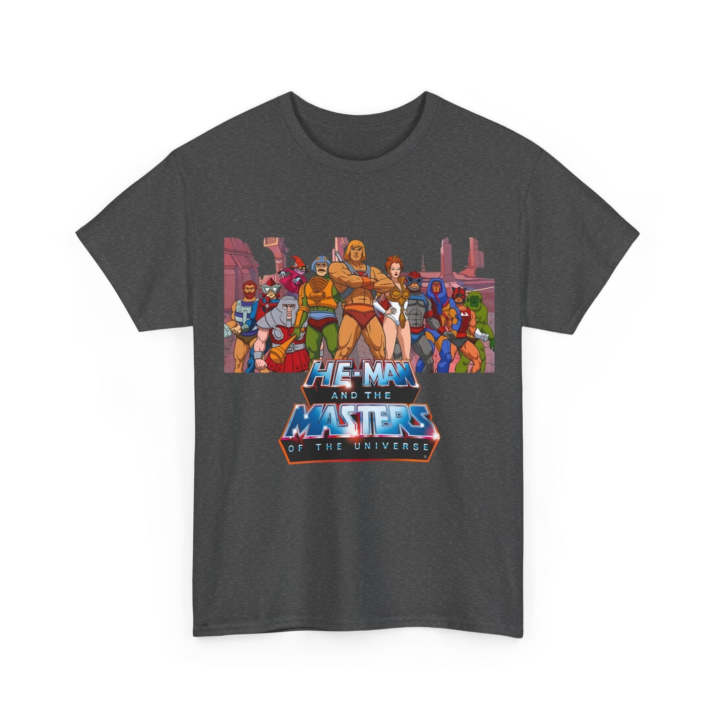 Masters of the Universe T-Shirt - He-Man, Man-At-Arms, Teela, Orko, Fisto, Moss Man, Ram Man - 1980s Filmation Art