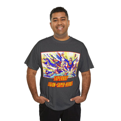 Superboy & Legion of Super-Heroes T-Shirt - Alex Ross Art - Saturn Girl, Brainiac 5, Lightning Lad, Shadow Lass, Dawnstar, Karate Kid - DC Comics