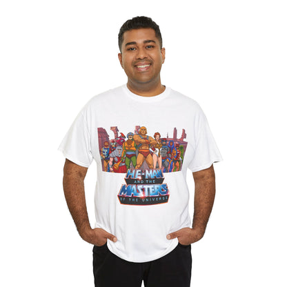 Masters of the Universe T-Shirt - He-Man, Man-At-Arms, Teela, Orko, Fisto, Moss Man, Ram Man - 1980s Filmation Art