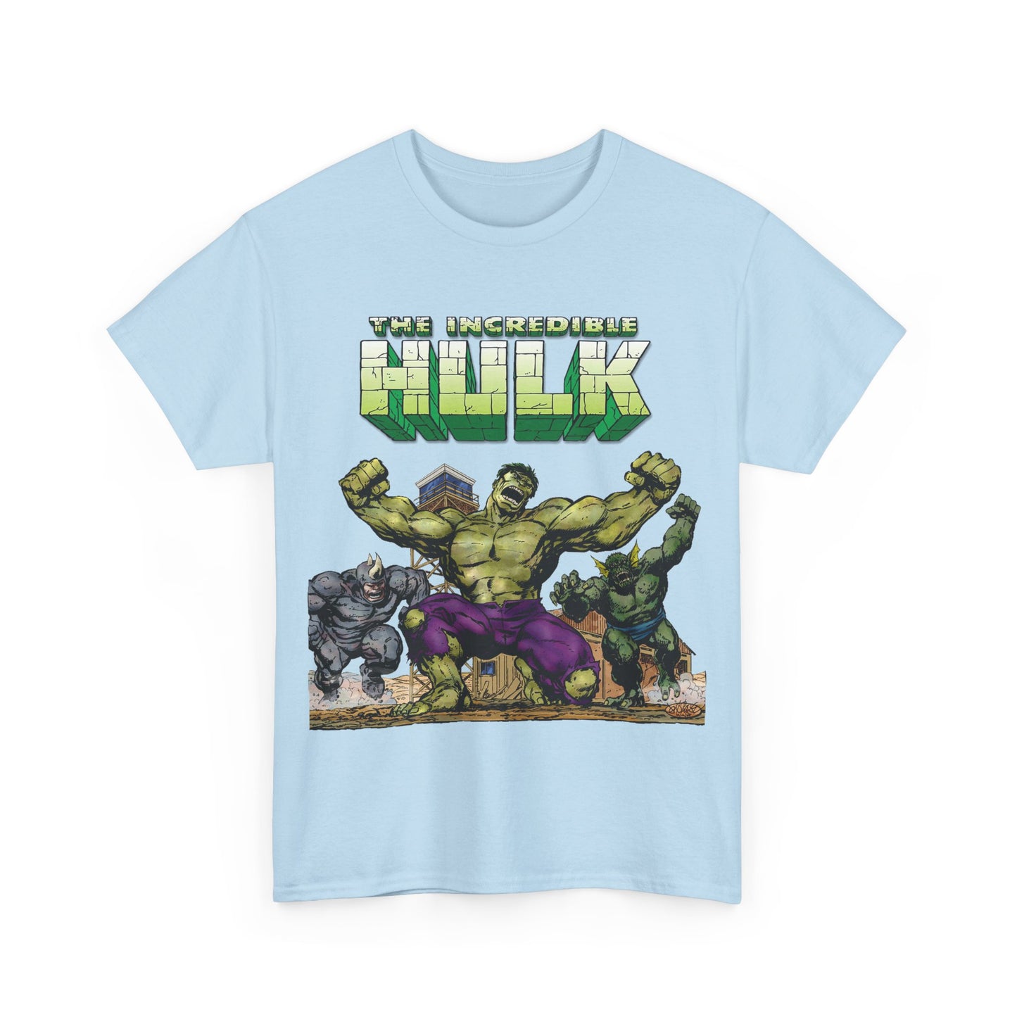 Incredible Hulk T-Shirt - Classic John Byrne Art - Rhino, Abomination - Marvel Comics - Bruce Banner