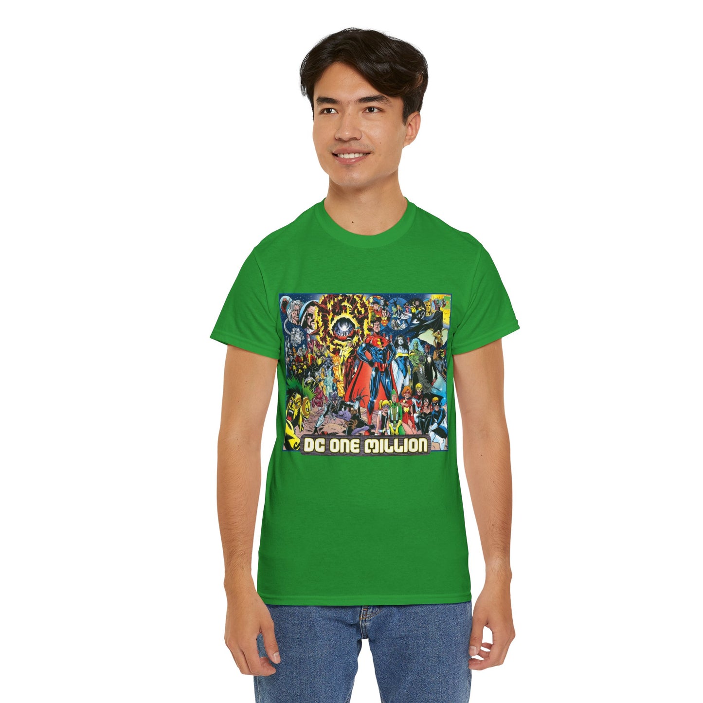 DC One Million T-Shirt - Phil Jimenez Art - Future Versions of Superman, Batman, Wonder Woman, Green Lantern, Flash - DC Comics