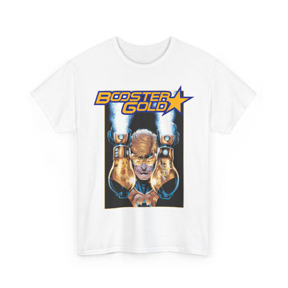 Booster Gold T-Shirt - Dan Jurgens Art - Batman & Robin in His Gauntlets - DC Comics