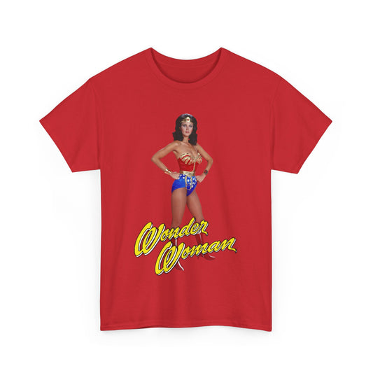 Wonder Woman T-Shirt - Lynda Carter - Popular 1970s CBS TV Show - DC Comics Character - Diana Prince, Paradise Island