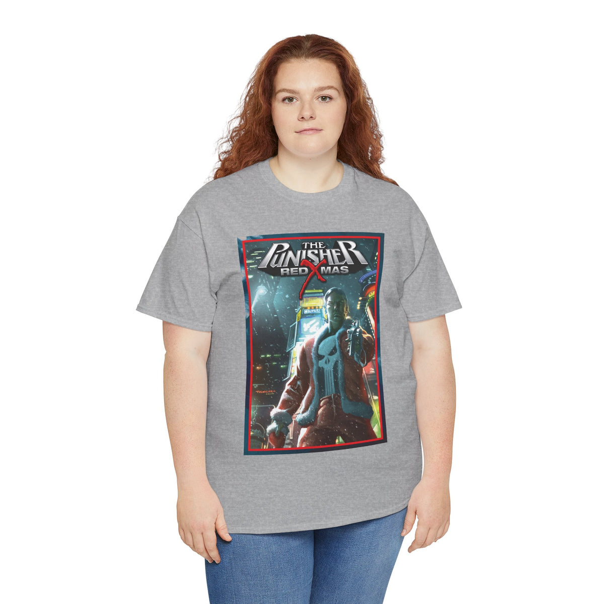 Punisher: Red Xmas T-Shirt - Mark Texeira Art - Marvel Comics