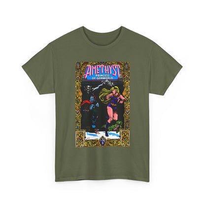 Amethyst Princess of Gemworld T-Shirt - Ernie Colon Art - Bejeweled Cover - Dark Opal - DC Comics