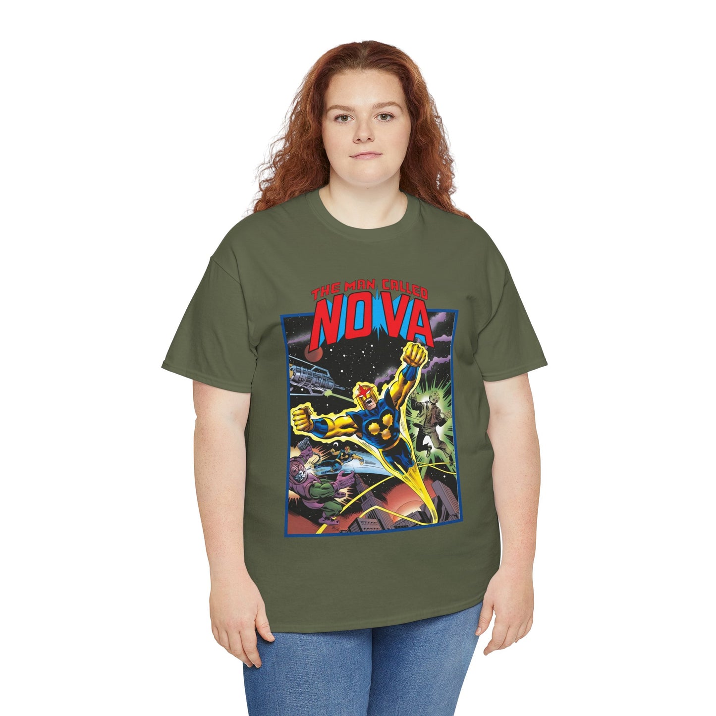 The Man Called Nova T-Shirt - Marvel Comics - Richard Rider - 1970s Comic Series Art - Cosmic Superhero