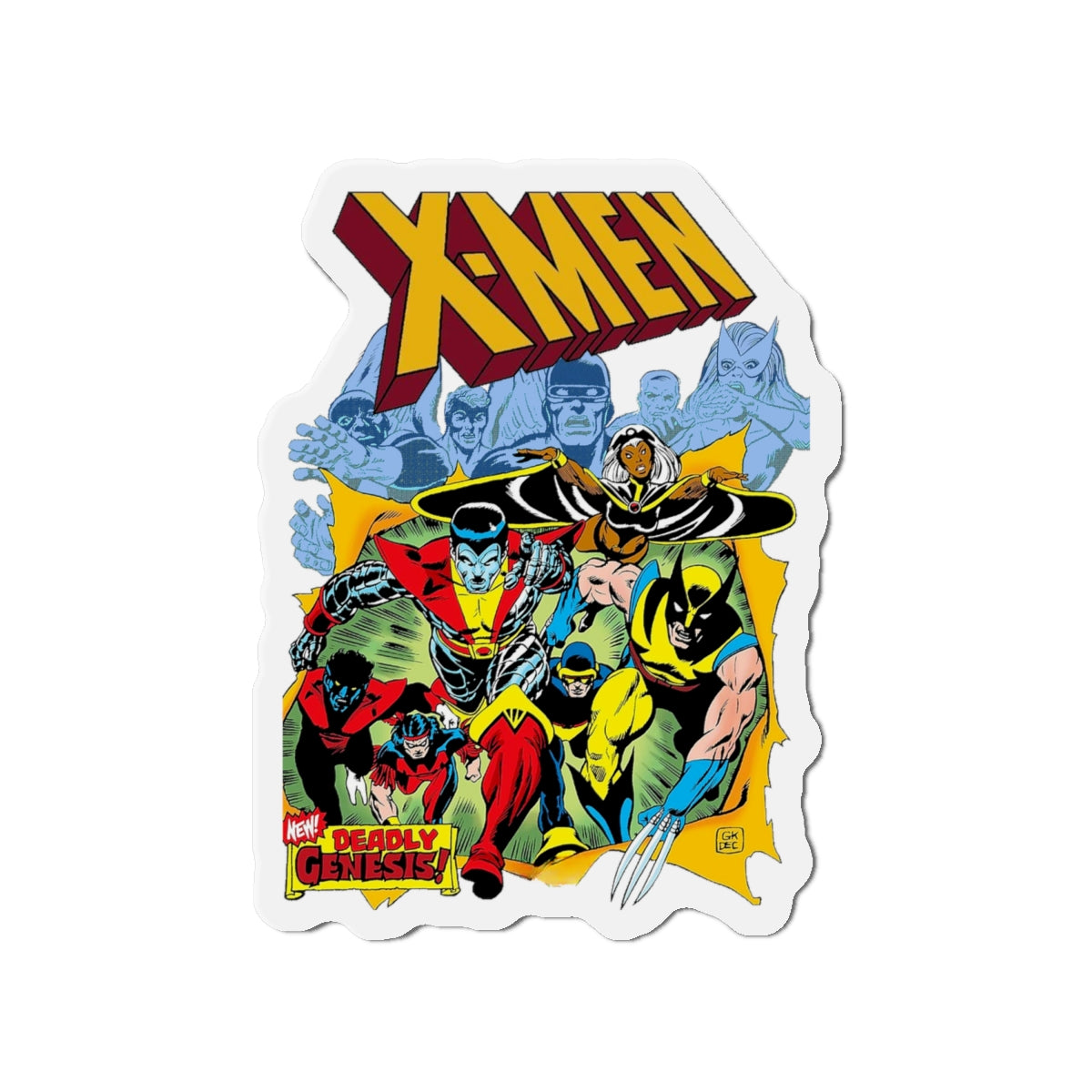 Giant-Size X-Men Die-Cut Magnet - Wolverine, Storm, Cyclops, Thunderbird, Nightcrawler, Colossus - Marvel Comics - 3", 4", 5", 6"