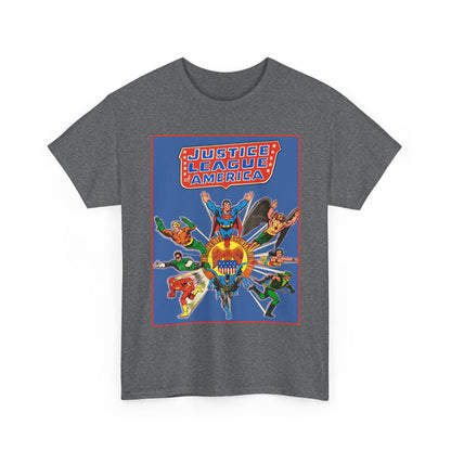 Justice League Treasury Edition T-Shirt - Superman, Wonder Woman, Flash, Hawkman, Batman, Green Arrow, Green Lantern - DC Comics