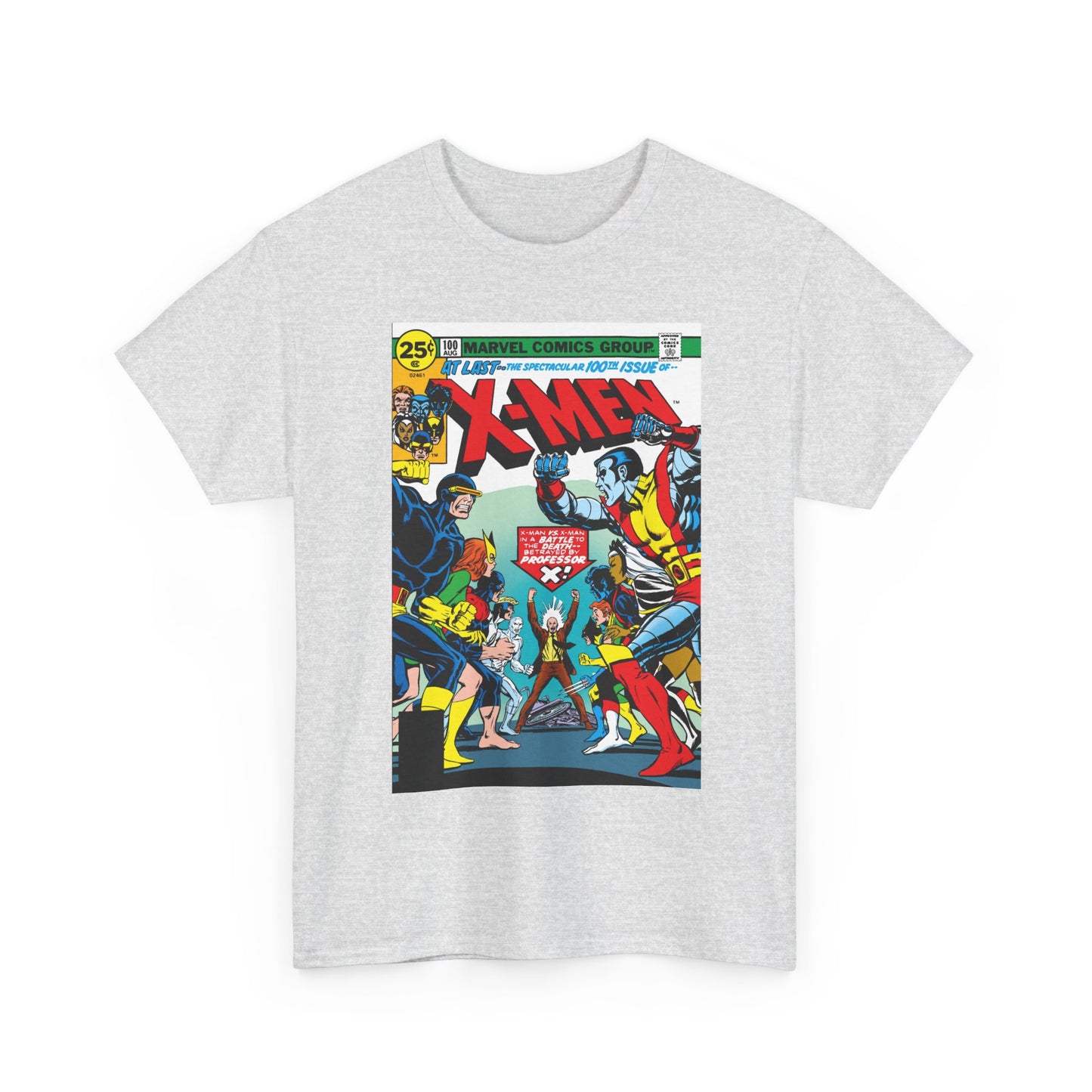 X-Men #100 T-Shirt - Dave Cockrum Art - Cyclops, Colossus, Wolverine, Storm, Jean Grey, Iceman - Marvel Comics