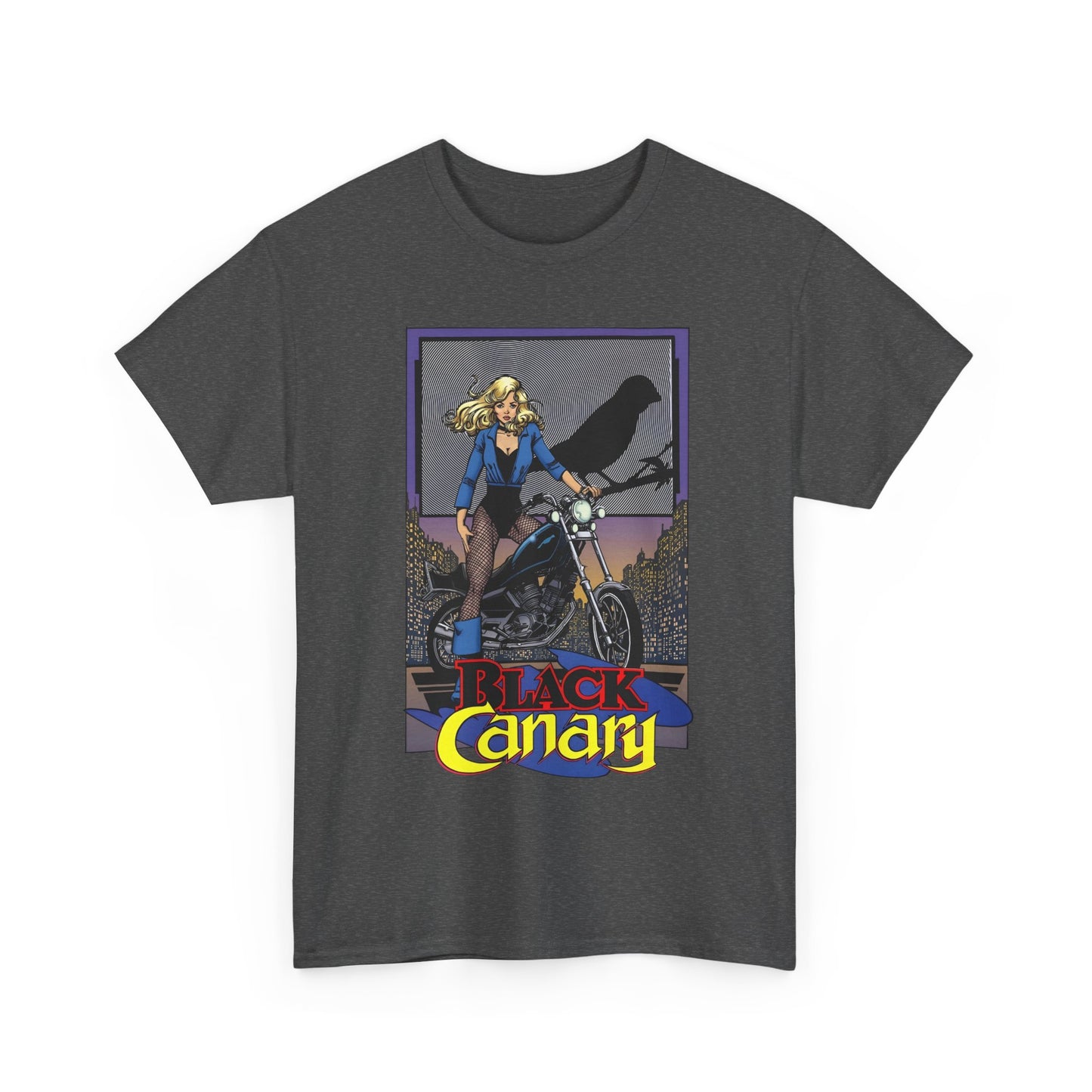 Black Canary T-Shirt - George Perez Art - 1980s Justice League Postcard Art - JLA - DC Comics