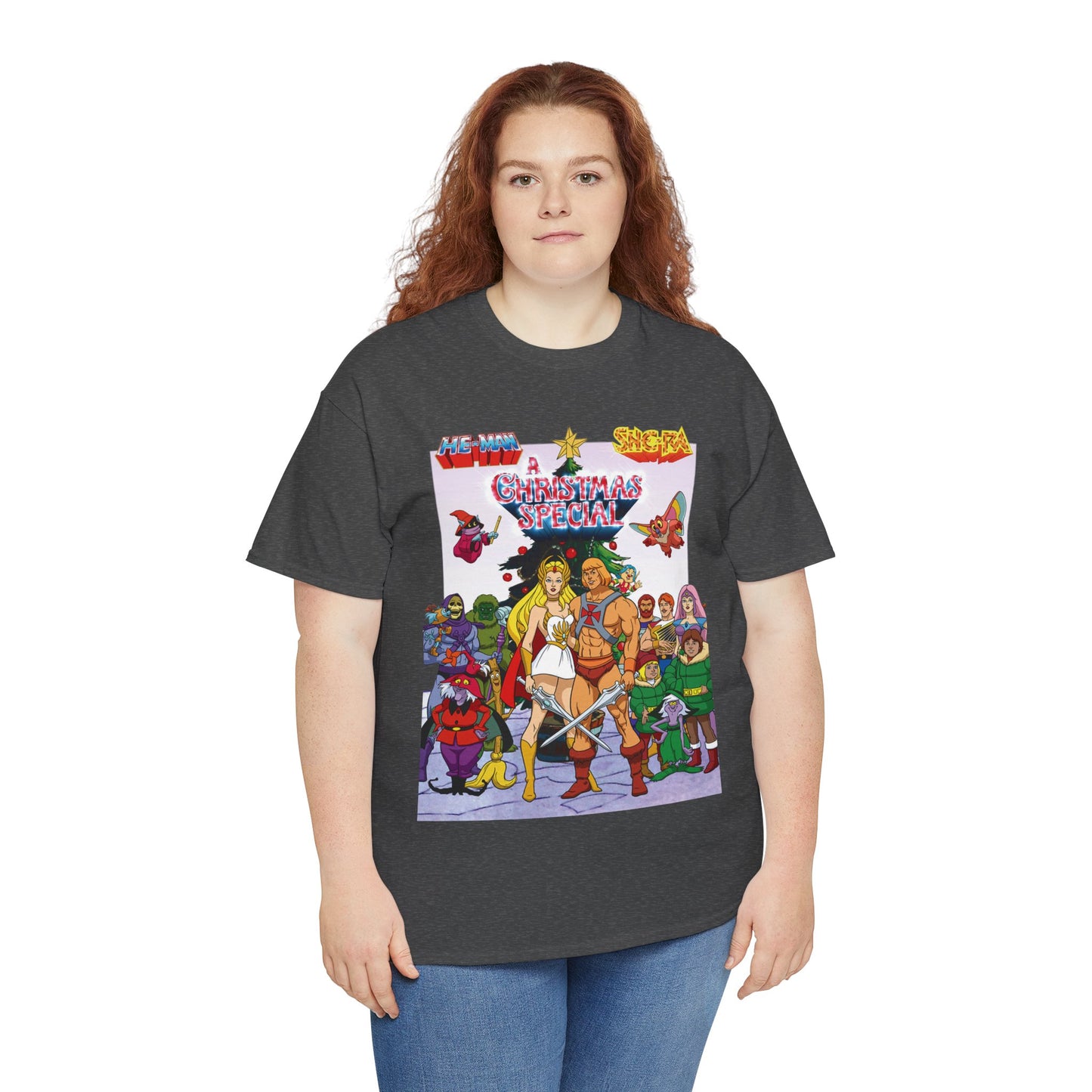 He-Man & She-Ra Christmas Special T-Shirt - MOTU & POP - Upcoming Masters of the Universe 2026 Movie - Filamation Art