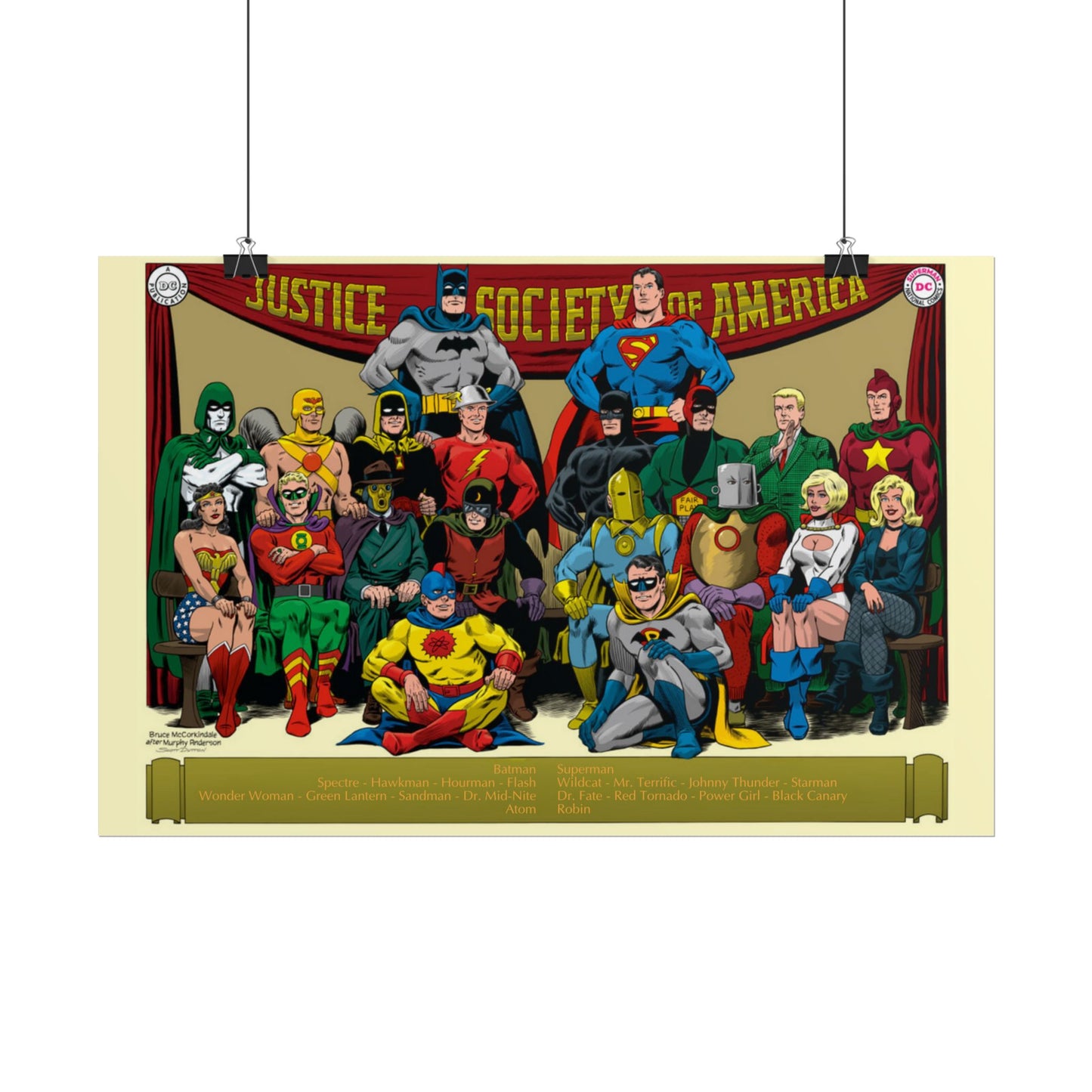 Justice Society of America (JSA) Rolled Poster - McCorkindale & Anderson Art - DC Comics - Multiple Sizes Up to 24"x36"