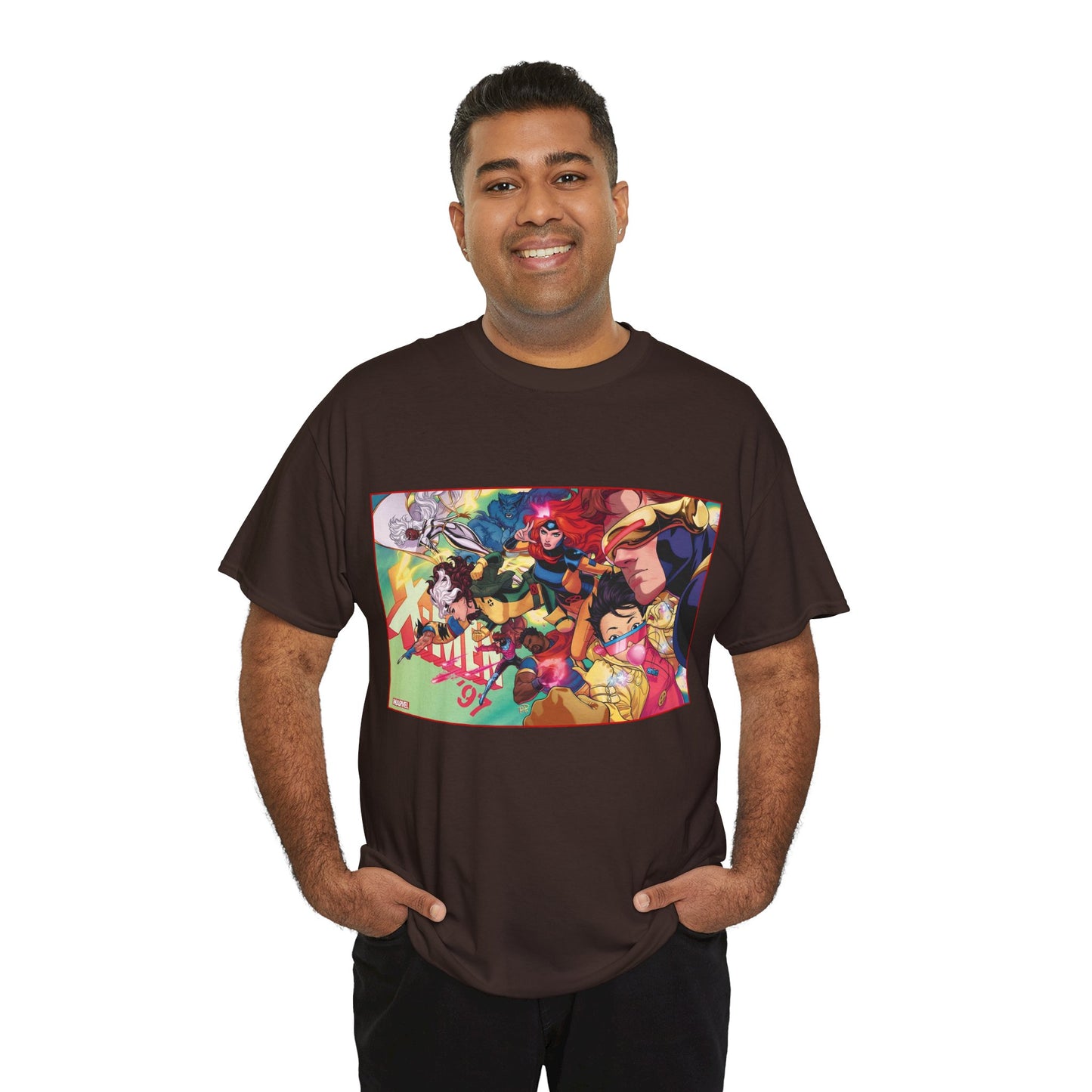 X-Men '97 T-Shirt - Russell Dauterman Art - Cyclops, Jean Grey, Rogue, Storm, Jubilee, Beast, Gambit, Bishop, Wolverine - Marvel Comics