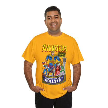 Avengers T-Shirt - Silver Age Art - Early Giant-Man Appearance - Captain America, Hawkeye, Scarlet Witch, Quicksilver - Marvel Comics