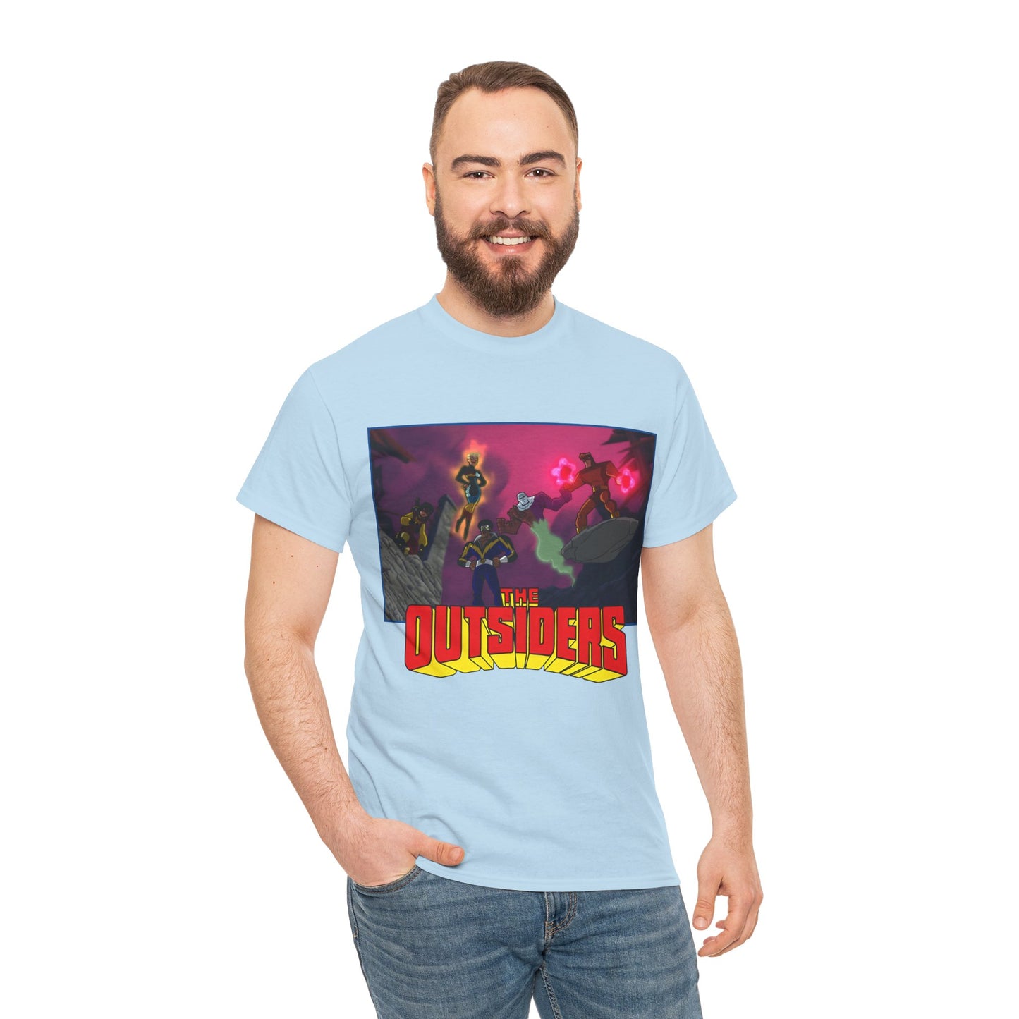 Outsiders T-Shirt - Batman: Brave & Bold Series - Halo, Geo-Force, Black Lightning, Katana, Metamorpho - DC Comics