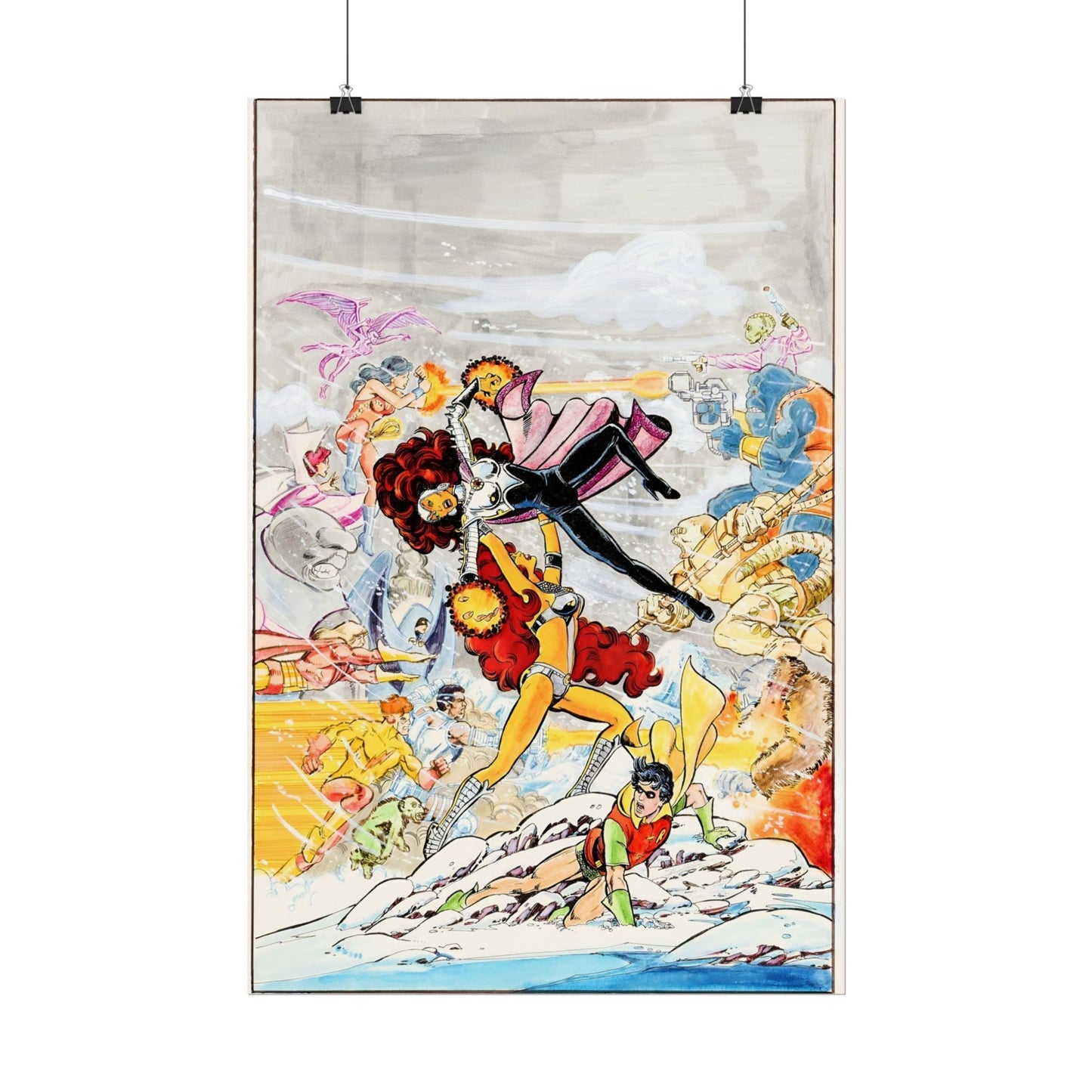 New Teen Titans Rolled Poster - George Perez Art - Starfire Vs Blackfire - DC Comics - Multiple Sizes Up to 24"x36"