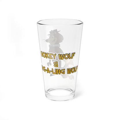 Hokey Wolf & Ding-A-Ling Pint Glass, 16oz - Beloved Hanna-Barbera Cartoon 1960s - Con-Artist Wolf