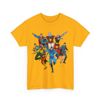 Charlton Characters T-Shirt - DC Comics - Captain Atom, Peacemaker, The Question, Blue Beetle, Judomaster