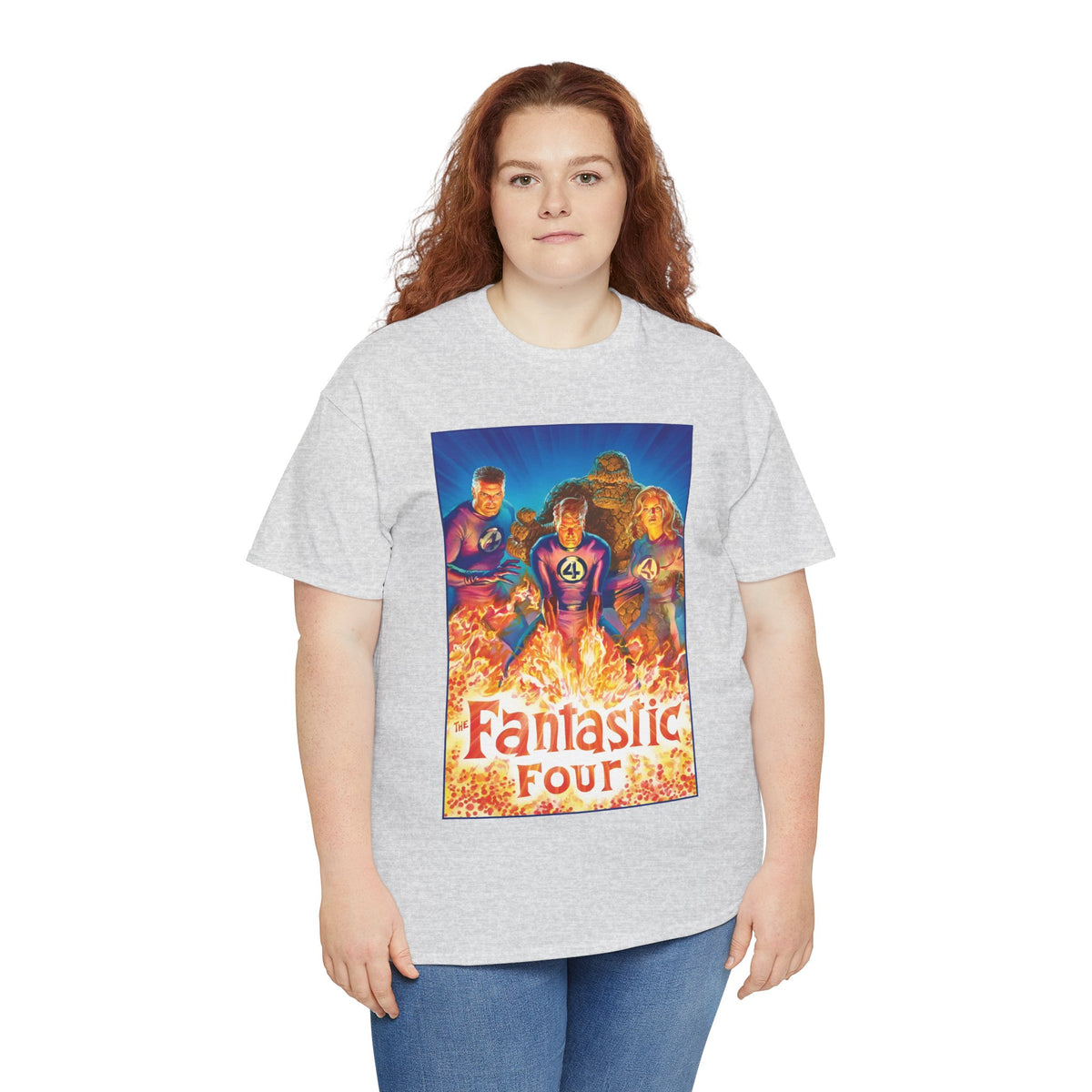 Fantastic Four T-Shirt - Alex Ross Art - Mr. Fantastic, Invisible Woman, Human Torch, The Thing - Marvel Comics