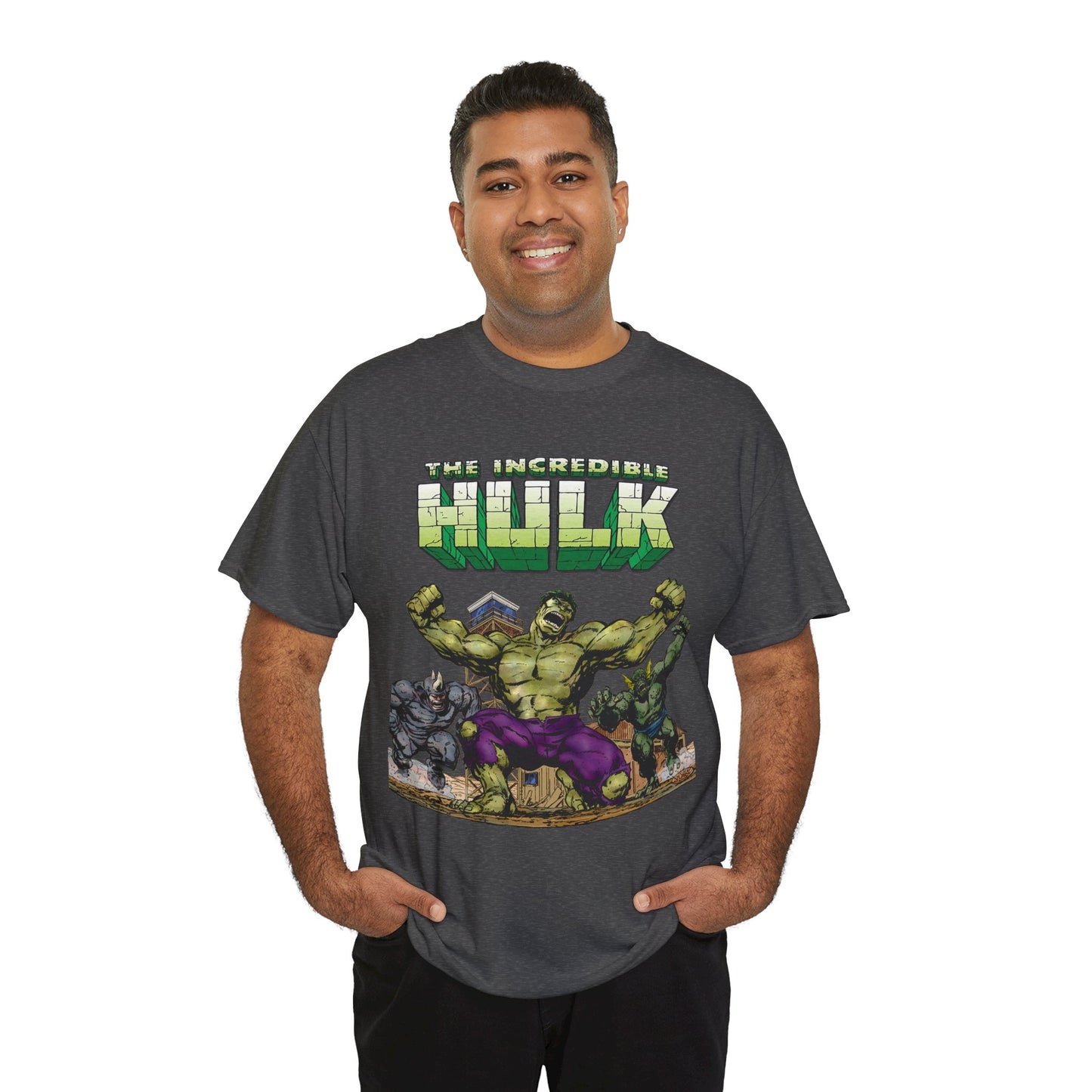 Incredible Hulk T-Shirt - Classic John Byrne Art - Rhino, Abomination - Marvel Comics - Bruce Banner