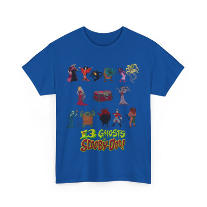 13 Ghosts of Scooby-Doo T-Shirt - Hanna-Barbera Saturday Morning Cartoon - Chest of Demons - Maldor, Queen Morbidia, Reflector Specter