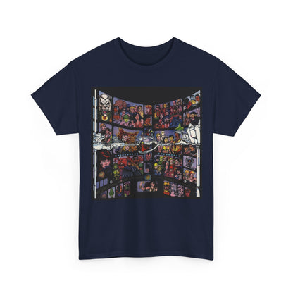 Focus on George Perez T-Shirt - Monitor, New Teen Titans, Avengers, Fantastic Four - DC & Marvel Comics - Note: Black Tee is a Negative Space Piece and is Borderless